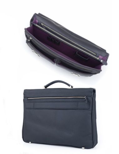 Skórzana teczka męska z uchwytem na...