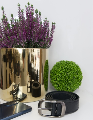 Skórzany miękki pasek damski Milen -...