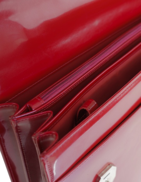 Skórzana teczka z dwoma...