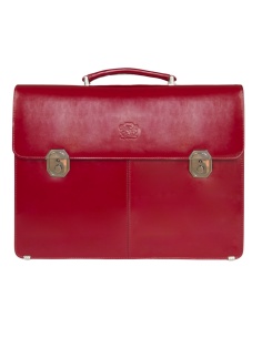 Skórzana teczka z dwoma...