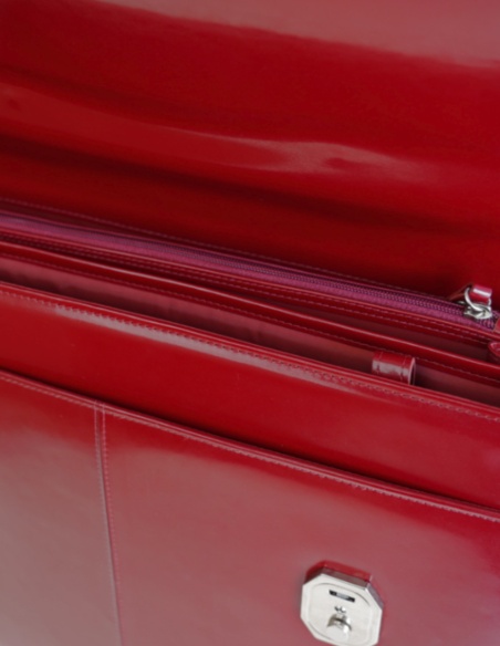 Skórzana teczka z dwoma...