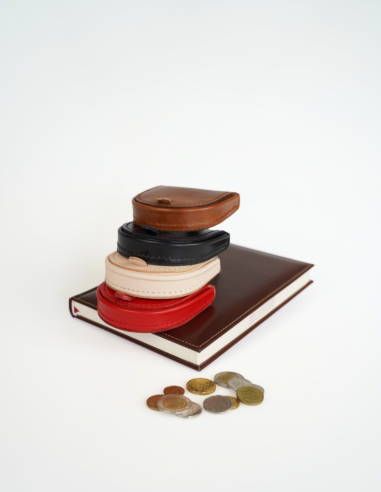 Podkówka portfel bilonówka skórzana duża