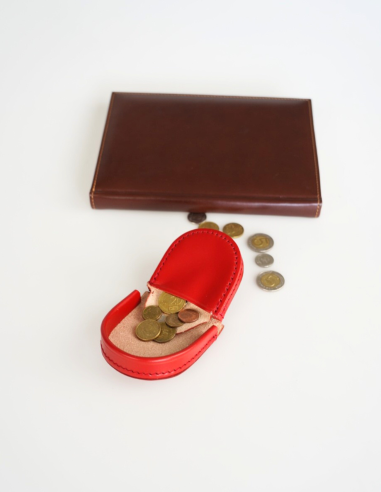 Podkówka portfel bilonówka skórzana mała