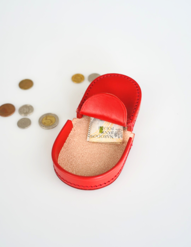 Podkówka portfel bilonówka skórzana mała