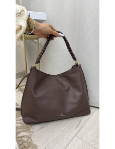 Torebka shopper z plecionym...