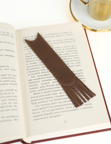 Elegancka zakładka do książki ze skóry