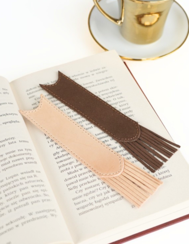 Elegancka zakładka do książki ze skóry