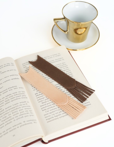 Elegancka zakładka do książki ze skóry