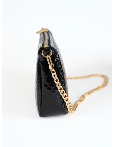 Skórzana torebka pikowana