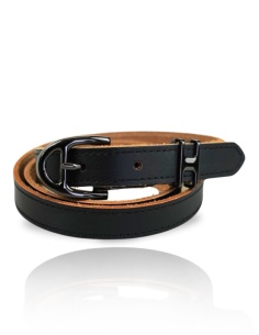 Czarny skórzany pasek...