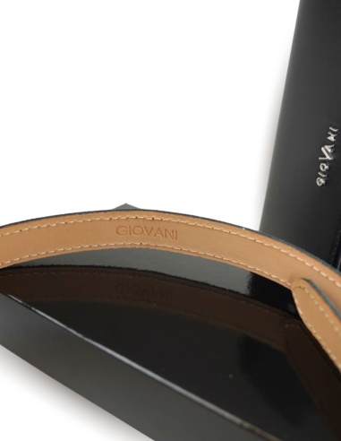 Czarny skórzany pasek damski Harmony...