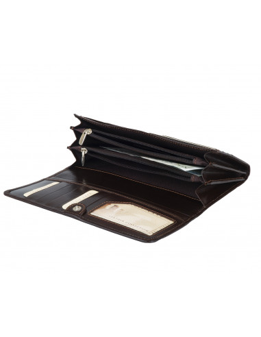 Skórzany duży portfel damski Saffron...