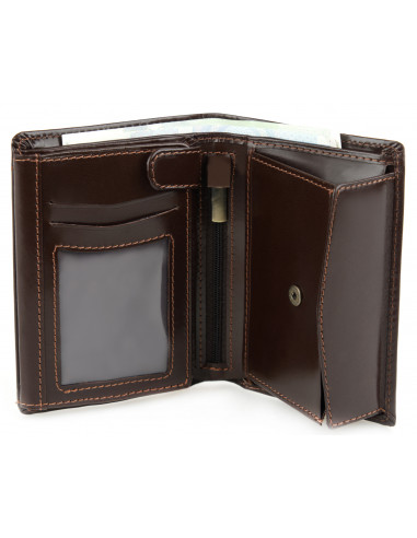 Skórzany duży portfel męski Clip -...