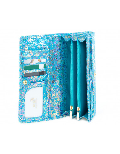 Skórzany duży portfel damski Megan -...