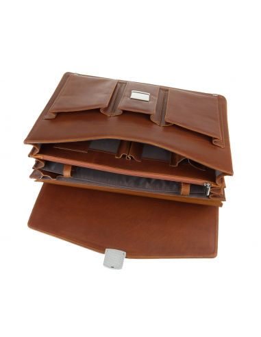 Skórzana teczka męska na zatrzask...