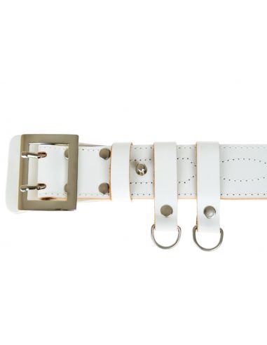 Biały, skórzany pas oficera