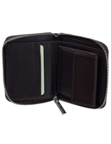 Skórzany portfel damski na zamek Maia...