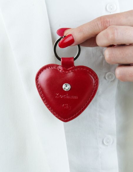 Skórzany brelok serce...