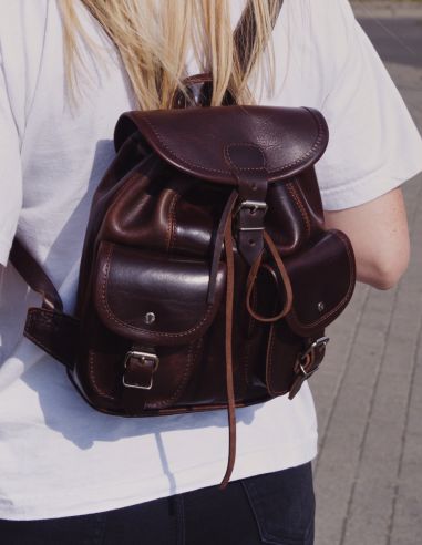 Skórzany mały plecak damski Chiara -...