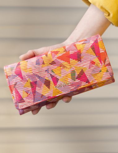 Skórzany duży portfel damski Orquidea...