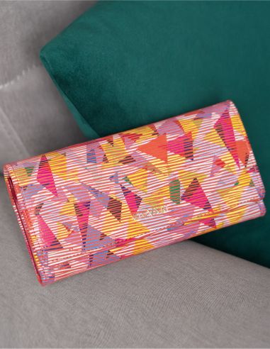 Skórzany duży portfel damski Orquidea...