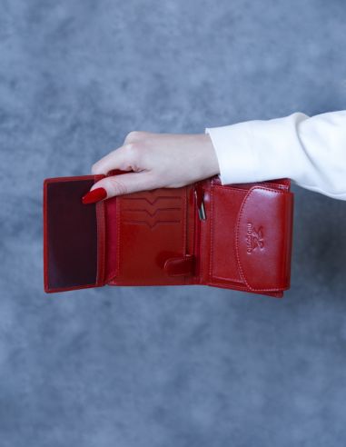 Skórzany mały portfel damski Nina -...