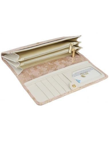 Skórzany duży portfel damski Rose -...