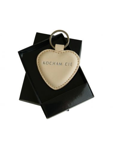 Skórzany brelok serce "Kocham Cię"...