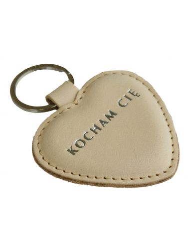 Skórzany brelok serce "Kocham Cię"...