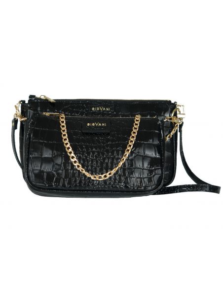 Skórzana torebka 2w1 wzór w...