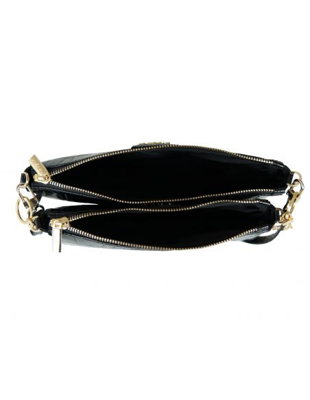 Skórzana torebka 2w1 wzór w...