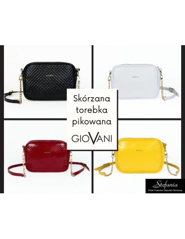 Skórzana torebka pikowana - GioVani