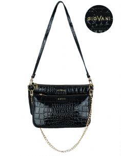 Skórzana torebka 2w1 wzór w...