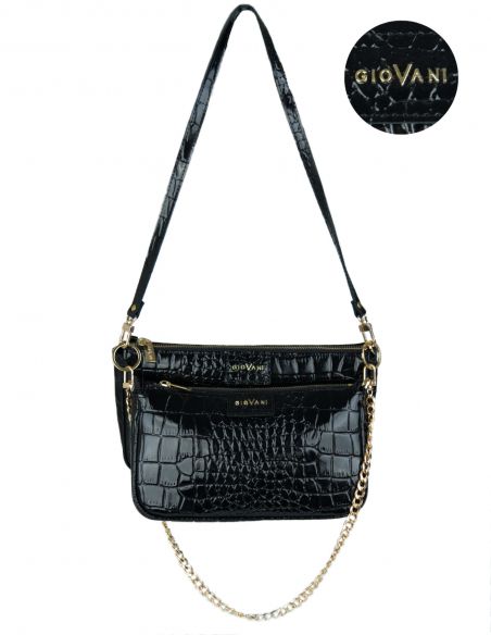 Skórzana torebka 2w1 wzór w...