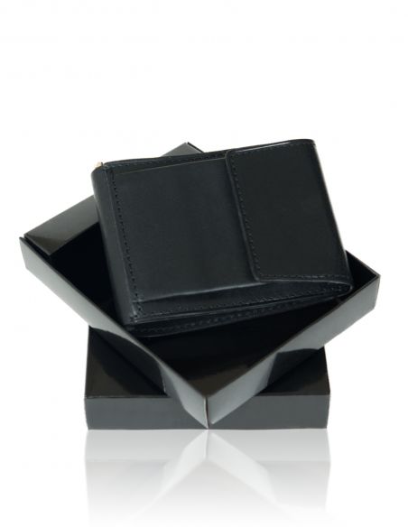 Skórzany mały portfel męski...