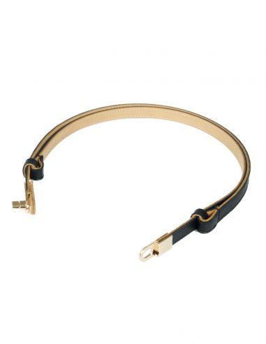 Czarny skórzany pasek damski Kallie -...