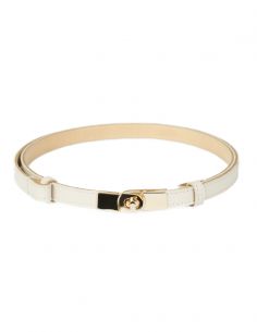 Beżowy skórzany pasek...