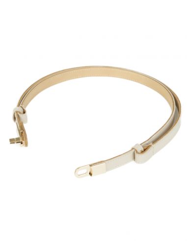 Beżowy skórzany pasek damski Kallie -...