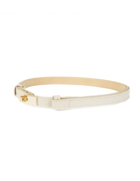 Beżowy skórzany pasek...