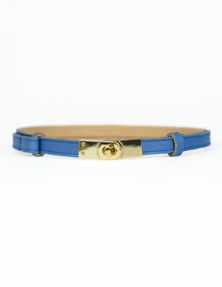 Niebieski skórzany pasek...