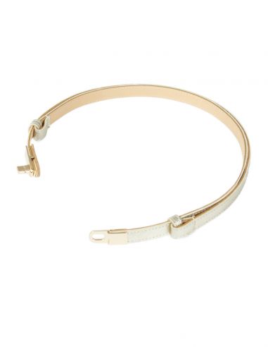 Złoty skórzany pasek damski Kallie -...