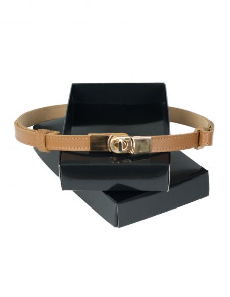 Koniakowy skórzany pasek...