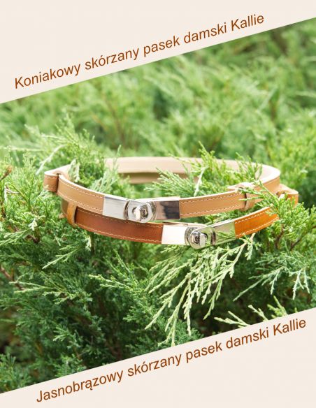 Koniakowy skórzany pasek...