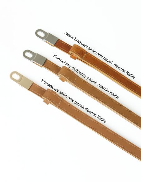 Koniakowy skórzany pasek...