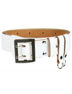 Biały, skórzany pas oficera