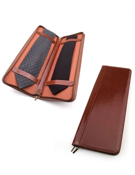 Skórzane etui na krawaty...