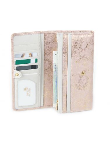 Skórzany duży portfel damski Rose -...