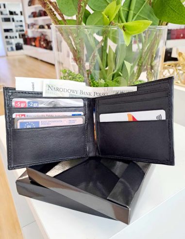 Skórzany cienki portfel męski Connor...