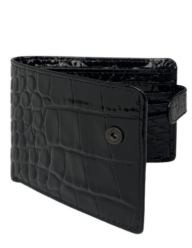 Skórzany mały lakierowany portfel...