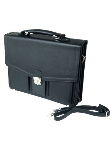 Skórzana teczka męska na zatrzask...